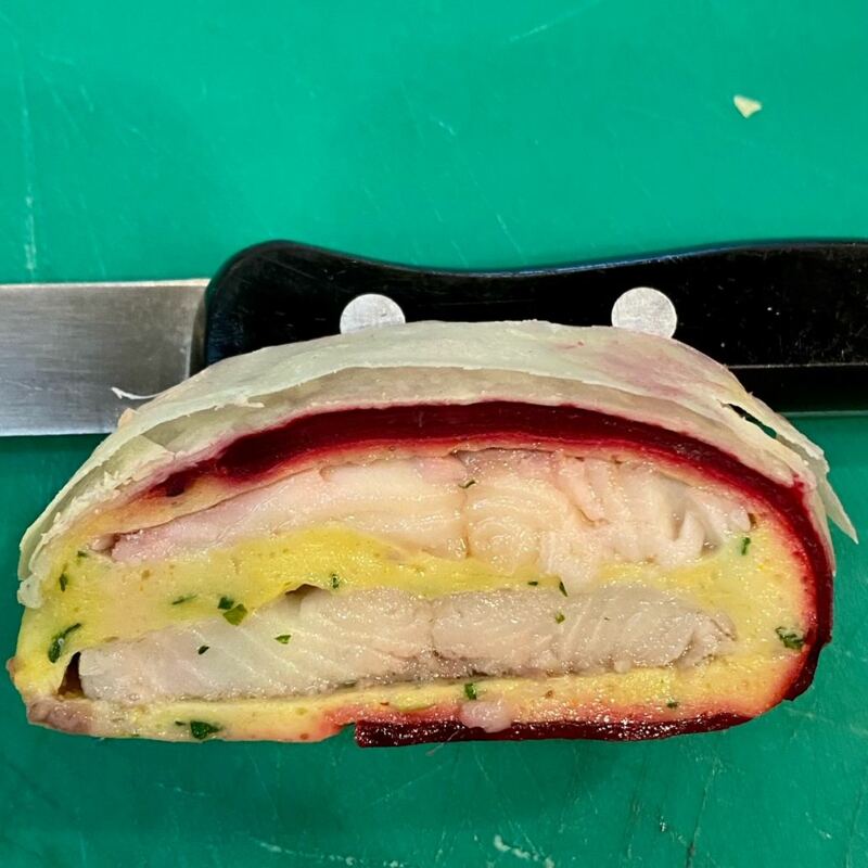 ...um am Ende kross gebraten zu werden, hier der Anschnitt.