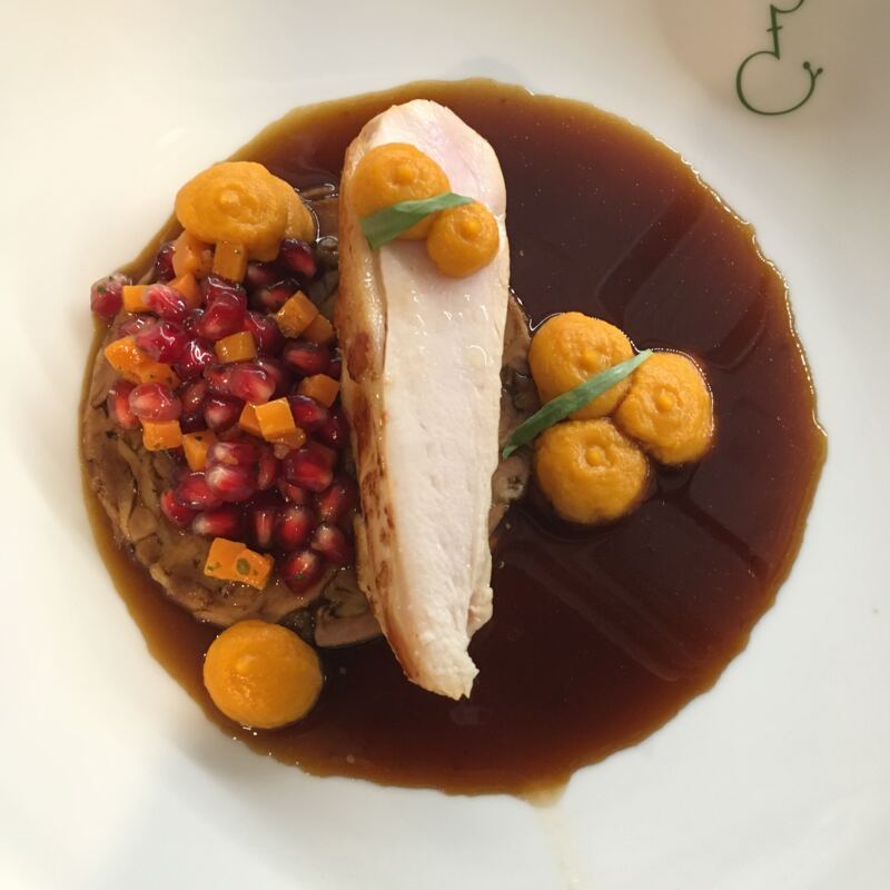 Zweierlei vom Freilandhuhn mit Kürbis